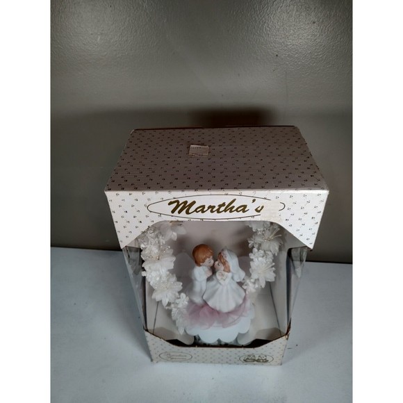 Vintage Martha’s Porcelain Bride & Groom Flower Arch Wedding Cake Topper… - Picture 5 of 10